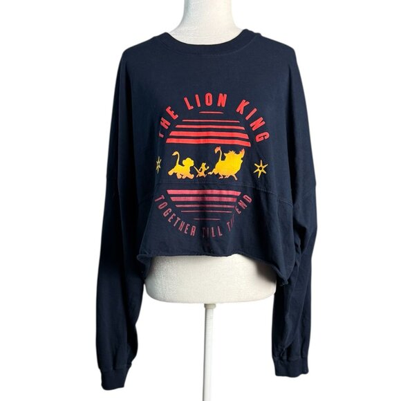 DISNEY The Lion King "Hakuna Matata" Spirit Crop Top Long Sleeves Women's XXL - Picture 2 of 8